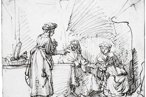 Rembrandt Harmensz. van Rijn: Christus bij Martha en Maria, Teylers Museum, Haarlem, NL